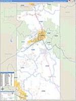 Santa Fe, Nm Carrier Route Wall Map